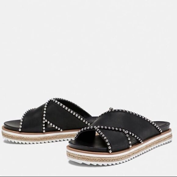 Zara Studded Slides / Sandals - Picture 3 of 5